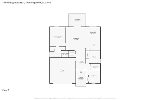 Floorplan - 164 Wild Egret Ln, Saint Augustine, FL 32086 photo 1 of 1