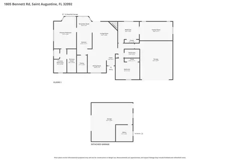 Floorplan - 1805 Bennett Rd, Saint Augustine, FL 32092 photo 1 of 2