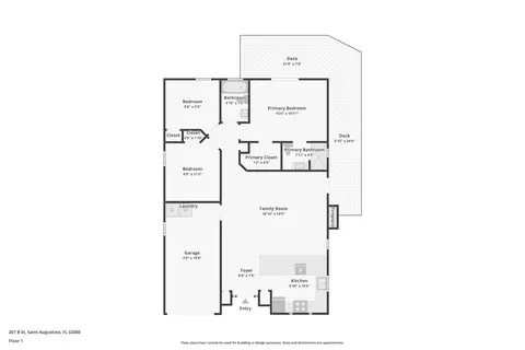 Floorplan - 207 B St, Saint Augustine, FL 32080 photo 1 of 1