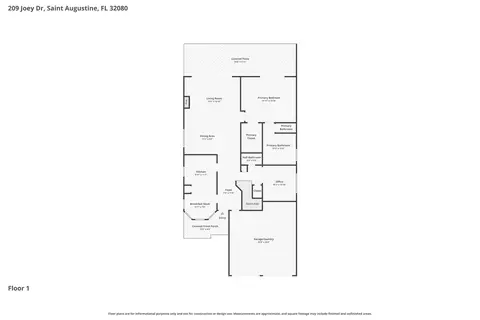 Floorplan - 209 Joey Dr, Saint Augustine, FL 32080 photo 2 of 3