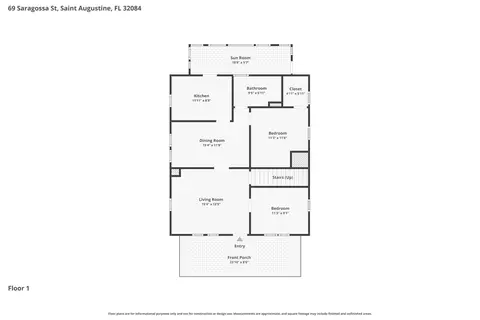 Floorplan - 69 Saragossa St, Saint Augustine, FL 32084 photo 2 of 3