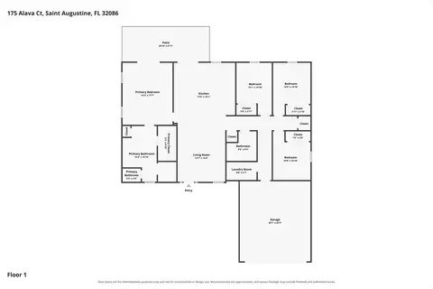 Floorplan - 175 Alava Ct, Saint Augustine, FL 32086 photo 1 of 1