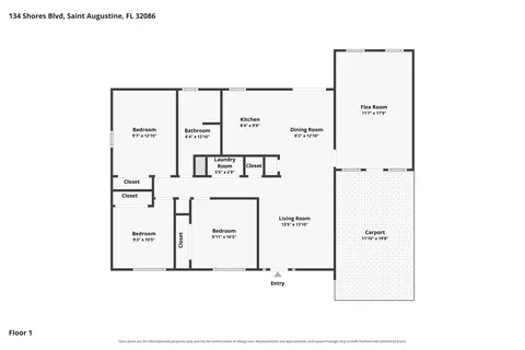Floorplan - 134 Shores Blvd, Saint Augustine, FL 32086 photo 1 of 1