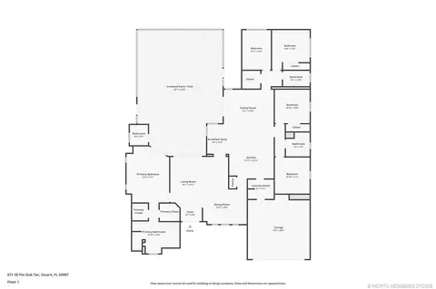 Floorplan - 671 SE Pin Oak Ter, Stuart, FL 34997 photo 1 of 1