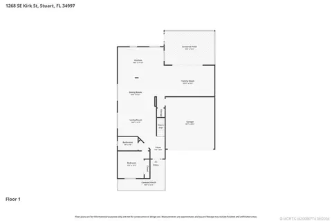 Floorplan - 1268 SE Kirk St, Stuart, FL 34997 photo 1 of 2
