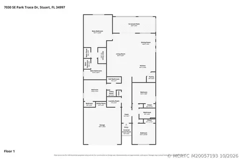 Floorplan - 7030 SE Park Trace Dr, Stuart, FL 34997 photo 1 of 1