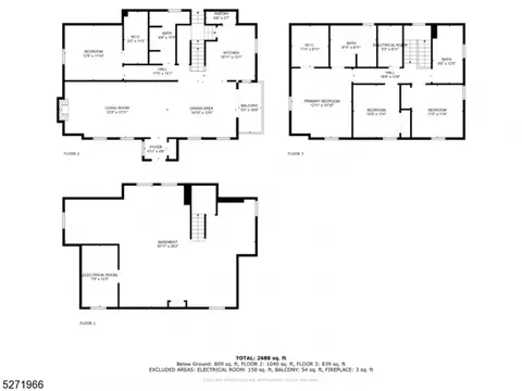 Floorplan - 839 Dixie, Plainfield, NJ 07062 photo 3 of 4