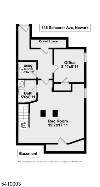 Floorplan - 135 Scheerer Ave, Newark, NJ 07112 photo 1 of 4
