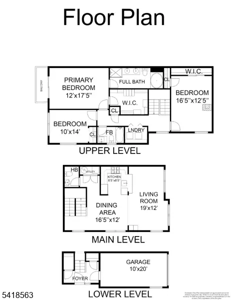 Floorplan - 59 Carter Rd, Haskell, NJ 07420 photo 1 of 1