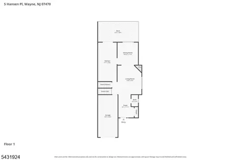 Floorplan - 5 Hansen Pl, Wayne, NJ 07470 photo 1 of 3