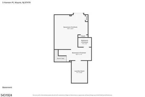 Floorplan - 5 Hansen Pl, Wayne, NJ 07470 photo 3 of 3