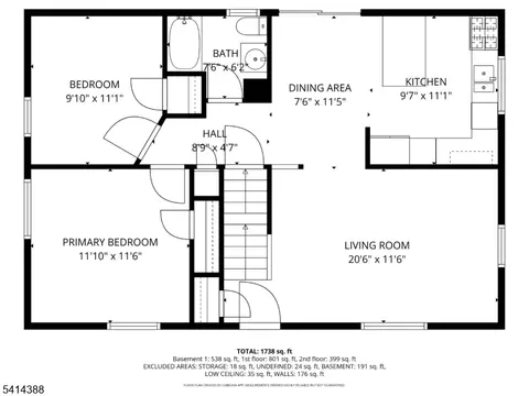 Floorplan - 95 Cedar Ave, Hackensack, NJ 07601 photo 2 of 4