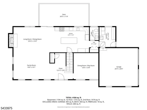 Floorplan - 54 Dean Rd, Mendham, NJ 07945 photo 1 of 2