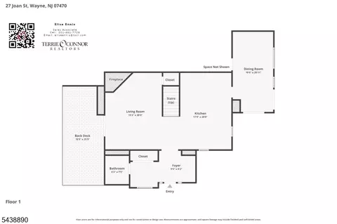 Floorplan - 27 Joan St, Wayne, NJ 07470 photo 1 of 2