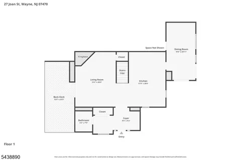 Floorplan - 27 Joan St, Wayne, NJ 07470 photo 2 of 2