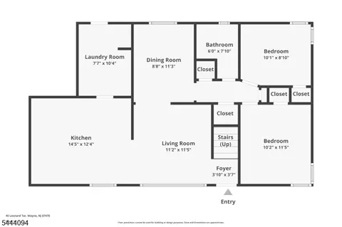 Floorplan - 45 Leonard Ter, Wayne, NJ 07470 photo 1 of 3