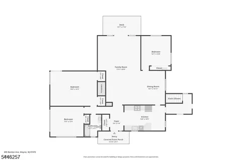 Floorplan - 695 Berdan Ave, Wayne, NJ 07470 photo 1 of 3