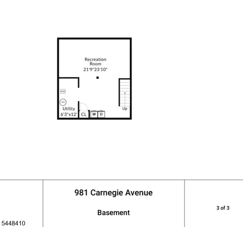 Floorplan - 981 Carnegie Ave, Plainfield, NJ 07060 photo 1 of 3