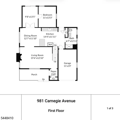 Floorplan - 981 Carnegie Ave, Plainfield, NJ 07060 photo 3 of 3