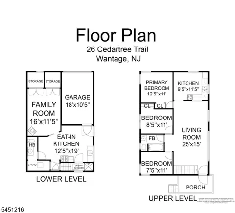 Floorplan - 26 Cedar Tree Trl, Wantage, NJ 07461 photo 1 of 1