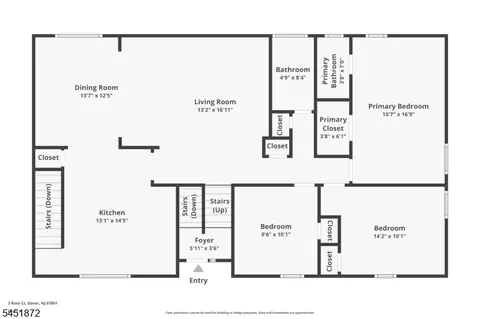 Floorplan - 3 Rose Ct, Dover, NJ 07801 photo 2 of 2