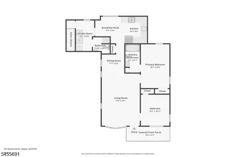 Floorplan - 307 Boulevard Dr, Wayne, NJ 07470 photo 1 of 2