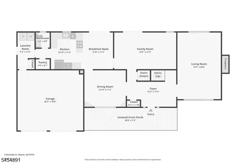 Floorplan - 3 Kennedy Ct, Wayne, NJ 07470 photo 2 of 4