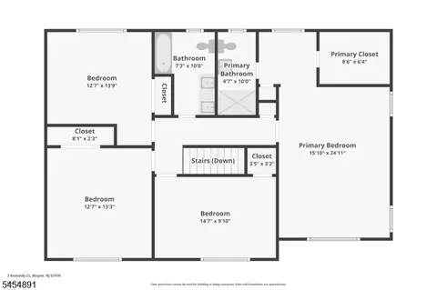 Floorplan - 3 Kennedy Ct, Wayne, NJ 07470 photo 1 of 4