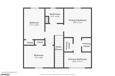 Floorplan - 45 Leonard Ter, Wayne, NJ 07470 photo 2 of 3