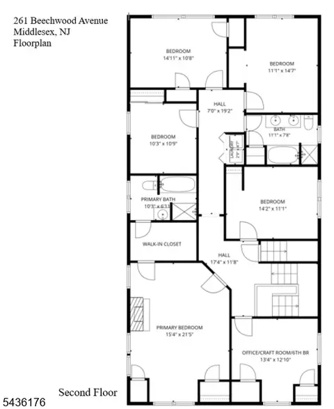 Floorplan - 261 Beechwood Ave, Middlesex, NJ 08846 photo 2 of 4
