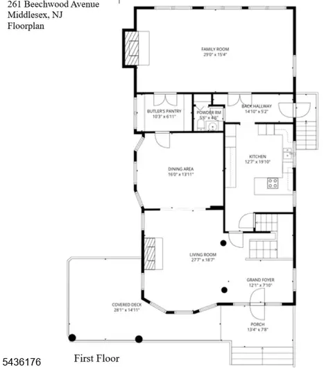 Floorplan - 261 Beechwood Ave, Middlesex, NJ 08846 photo 1 of 4