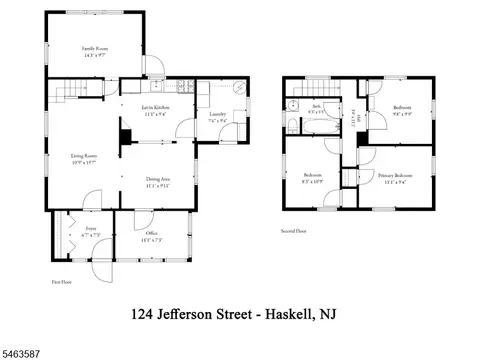 Floorplan - 124 Jefferson St, Haskell, NJ 07420 photo 1 of 3
