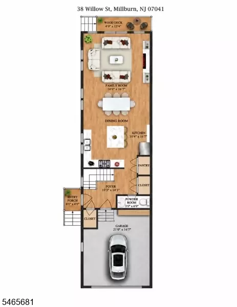 Floorplan - 38 Willow St #A, Millburn, NJ 07041 photo 1 of 3