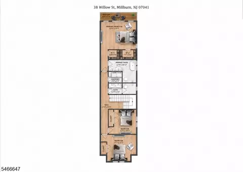 Floorplan - 38 Willow St #B, Millburn, NJ 07041 photo 2 of 3