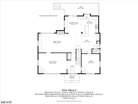 Floorplan - 22 Sloping Hill Ter, Wayne, NJ 07470 photo 2 of 3