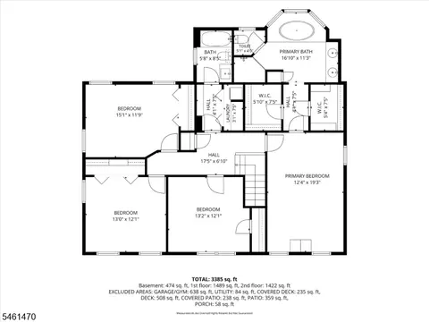 Floorplan - 22 Sloping Hill Ter, Wayne, NJ 07470 photo 3 of 3