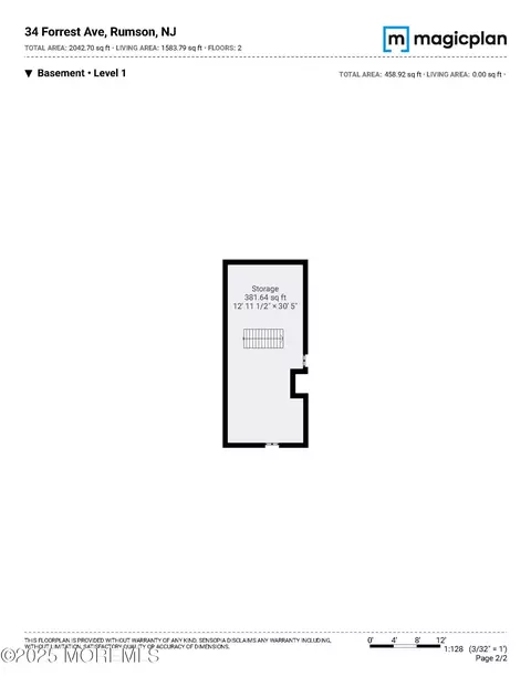 Floorplan - 34 Forrest Ave, Rumson, NJ 07760 photo 2 of 2