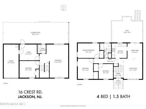 Floorplan - 16 Crest Rd, Jackson, NJ 08527 photo 6 of 6