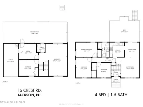 Floorplan - 16 Crest Rd, Jackson, NJ 08527 photo 2 of 6