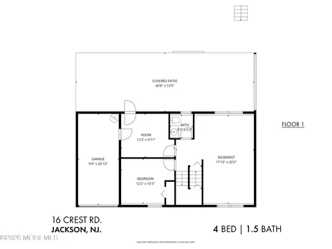 Floorplan - 16 Crest Rd, Jackson, NJ 08527 photo 4 of 6