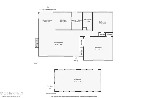 Floorplan - 424 Cornell Dr, Brick, NJ 08723 photo 1 of 2
