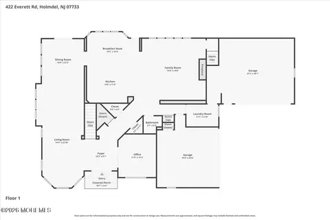 Floorplan - 422 Everett Rd, Holmdel, NJ 07733 photo 4 of 4