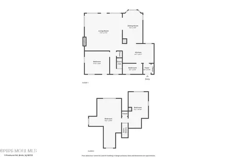 Floorplan - 1 Pinehurst Rd, Brick, NJ 08723 photo 3 of 3
