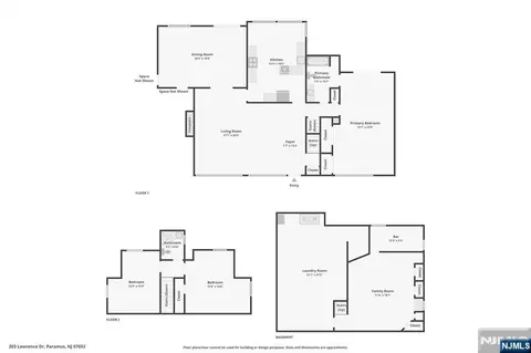 Floorplan - 203 Lawrence Dr, Paramus, NJ 07652 photo 1 of 1