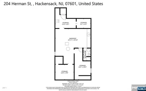Floorplan - 204 Herman St, Hackensack, NJ 07601 photo 1 of 5