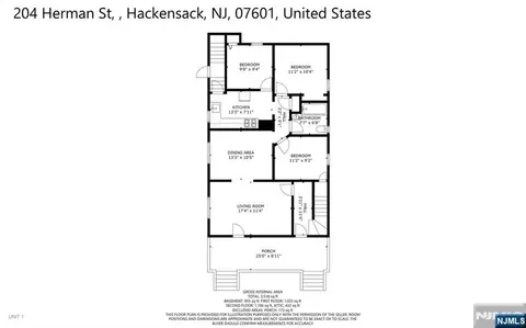 Floorplan - 204 Herman St, Hackensack, NJ 07601 photo 2 of 5