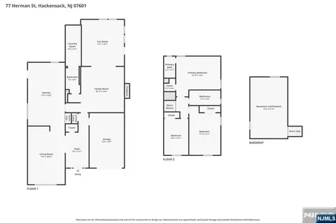 Floorplan - 77 Herman St, Hackensack, NJ 07601 photo 3 of 7