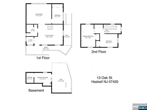 Floorplan - 13 Oak St, Haskell, NJ 07420 photo 1 of 1