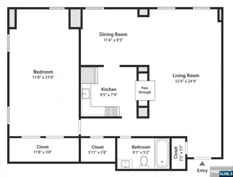 Floorplan - 160 Overlook Ave #2D, Hackensack, NJ 07601 photo 1 of 1
