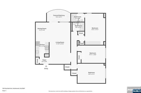 Floorplan - 150 Overlook Ave #7F, Hackensack, NJ 07601 photo 1 of 1